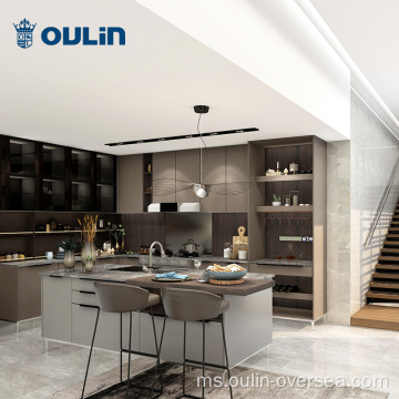 Coklat High-End Kitchen disesuaikan untuk Kabinet Dapur Dijual